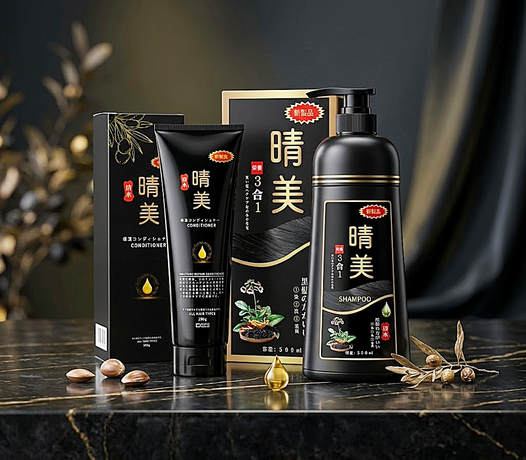 KOMI Hair Dye Shampoo and Conditioner Set