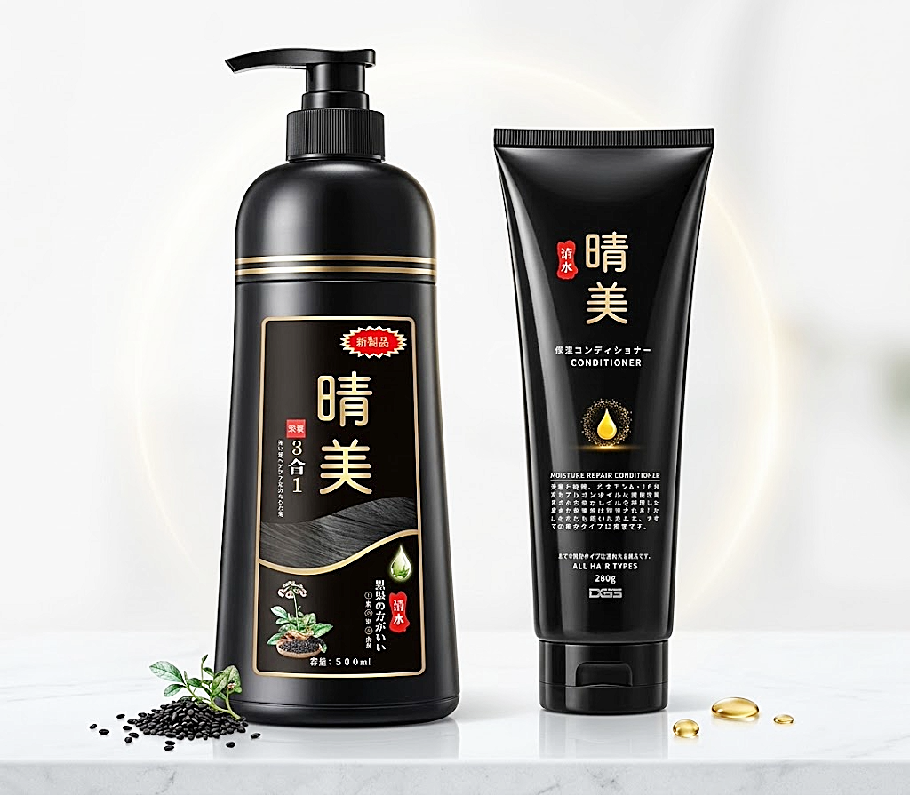 KOMI Hair Dye Shampoo and Conditioner Set